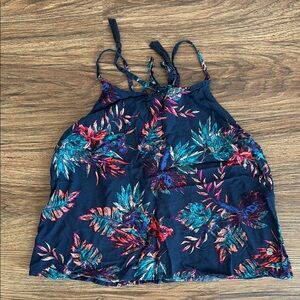 Tropical Print Halter Top